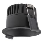 Ledvance LED Spot Donkerlight Aluminium Zwart 8W 680lm 36D - 930 Warm Wit | Zaagmaat 68mm - IP44 - Beste Kleurweergave - Dimbaar