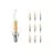 Voordeelpak 10x Noxion Lucent LED Filament Kaars 4.5W 827 BA35 E14 Helder | Dimbaar - Zeer Warm Wit - Vervangt 40W