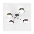 Emibig Plafondlamp Maga Staal Bruin | Geschikt voor 4x E14 - Max 10W