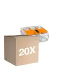 Voordeelpak 20x Wago 221-413 Verbindingsstuk Compact | 3 Kabel Aansluiting - Montageklem